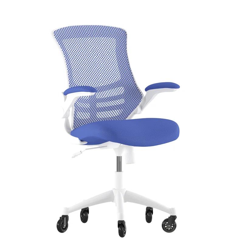Flash Furniture Regent Park Ergonomic Swivel Task Chair with Roller Wheels & Flip Up Arms