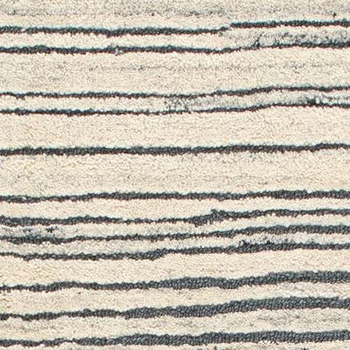 Avery Handmade Tufted Wool Striped Area Rug, 3' x 5', Gray