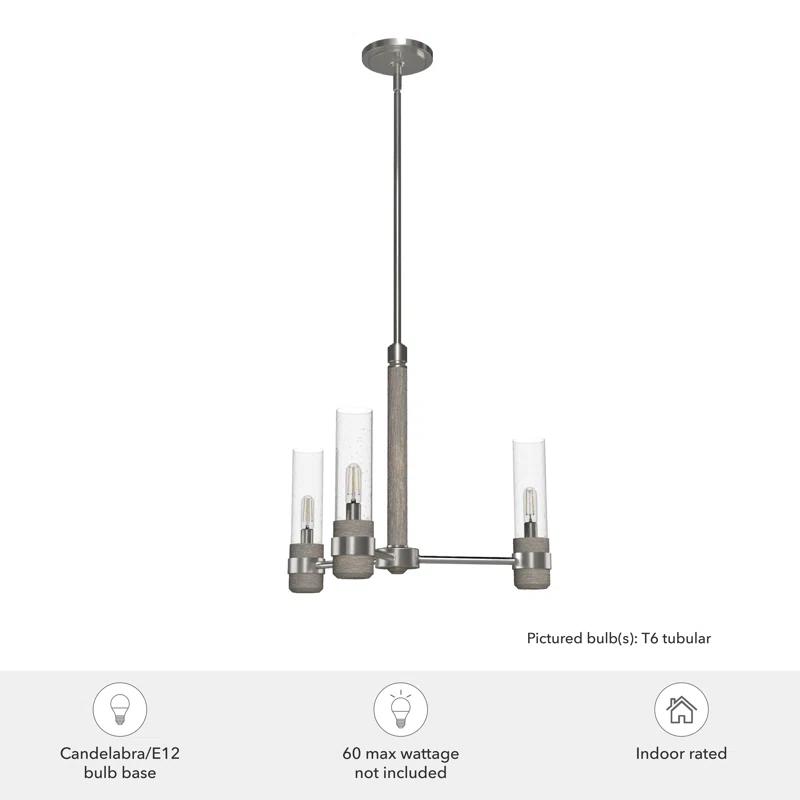 Hunter River Mill 3 Light Chandelier Ceiling Light Fixture