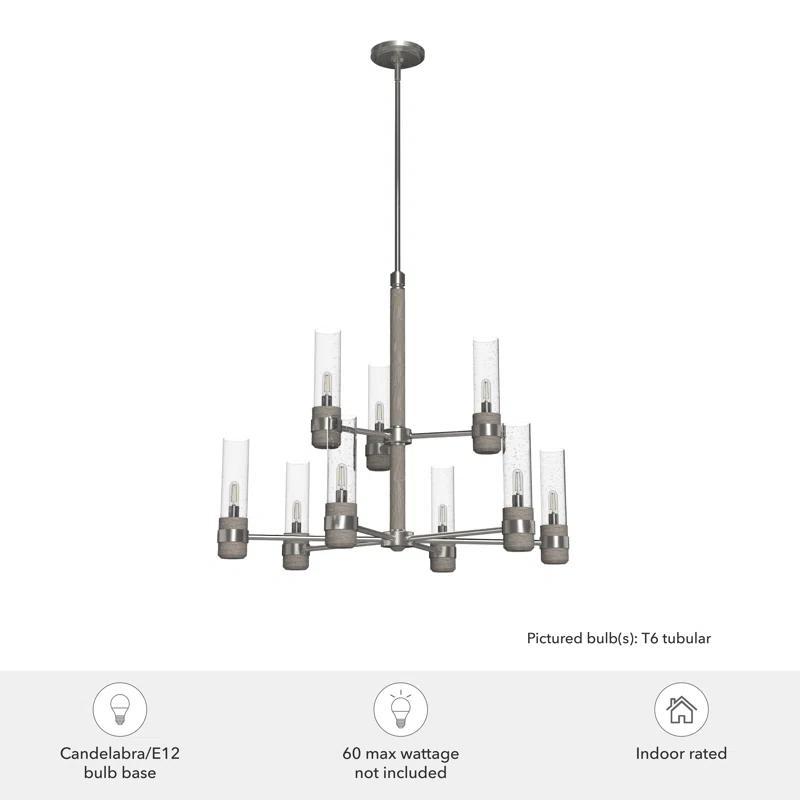 Hunter Fan River Mill 9 Light 2 Tier Candle Style Classic / Traditional Chandelier