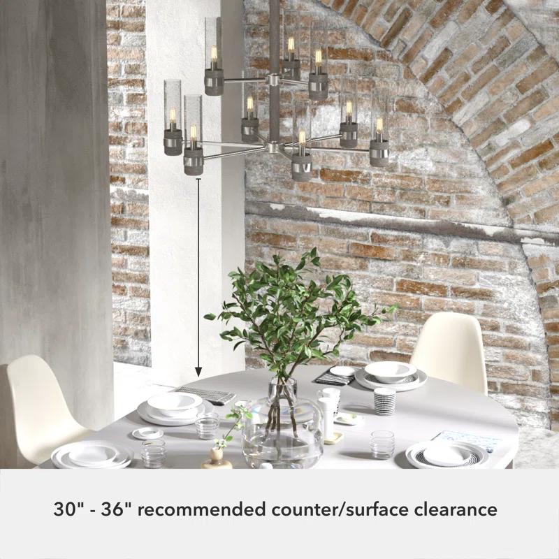 Hunter Fan River Mill 9 Light 2 Tier Candle Style Classic / Traditional Chandelier