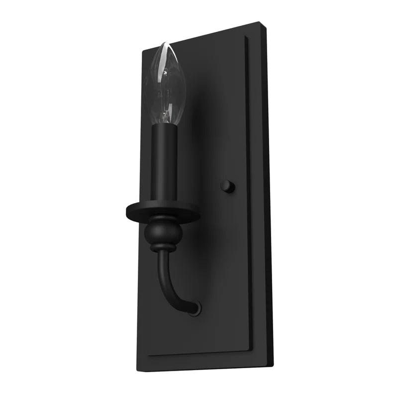 Southcrest Cottage Elegance Dimmable Wall Sconce in Flat Matte Black