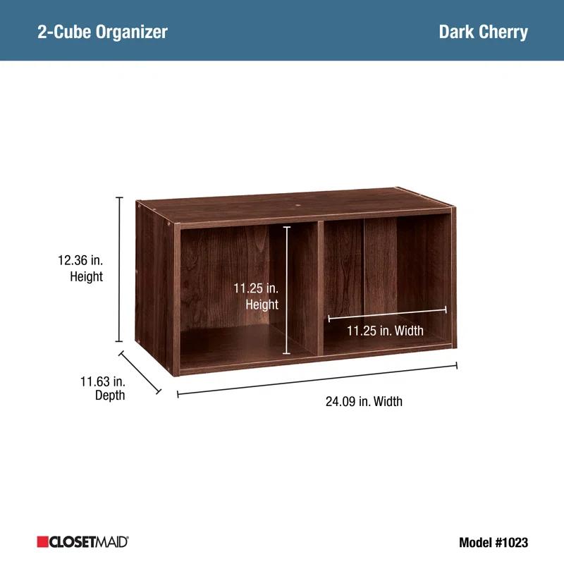 ClosetMaid Cubeicals 12.36'' H x 24.09'' W 2-Cube Bookcase