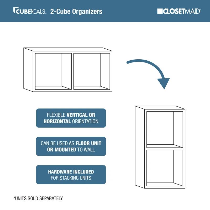 ClosetMaid Cubeicals 12.36'' H x 24.09'' W 2-Cube Bookcase
