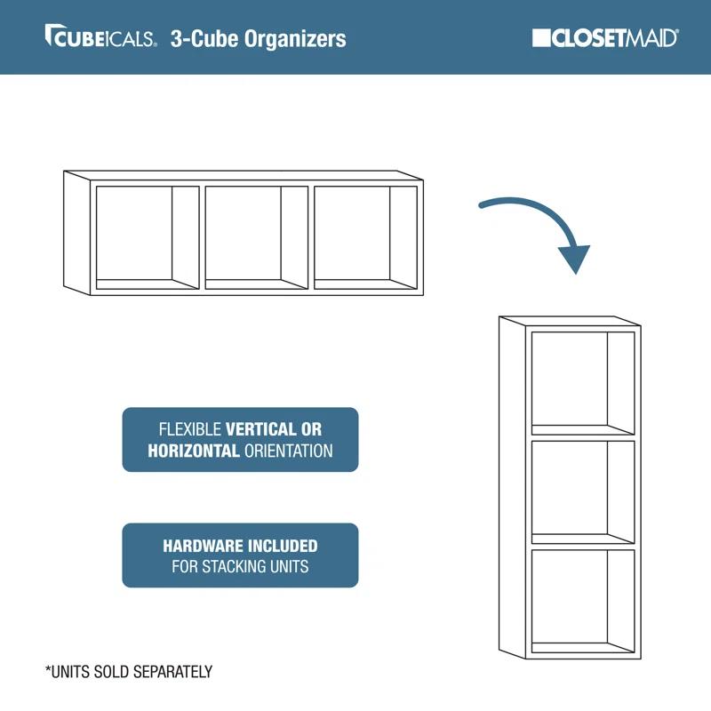 ClosetMaid Cubeicals 35.91'' H x 12.24'' W 3-Cube Bookcase