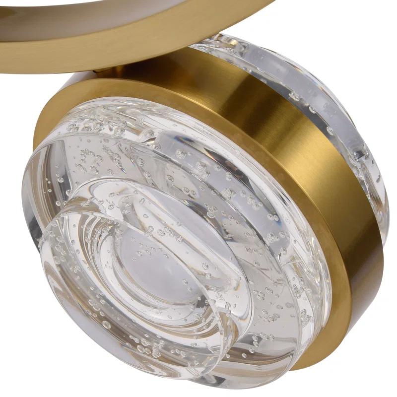 Milano 33-In Ring 8-Light Height Adjustable ETL Certified Integrated LED Circular Chandelier