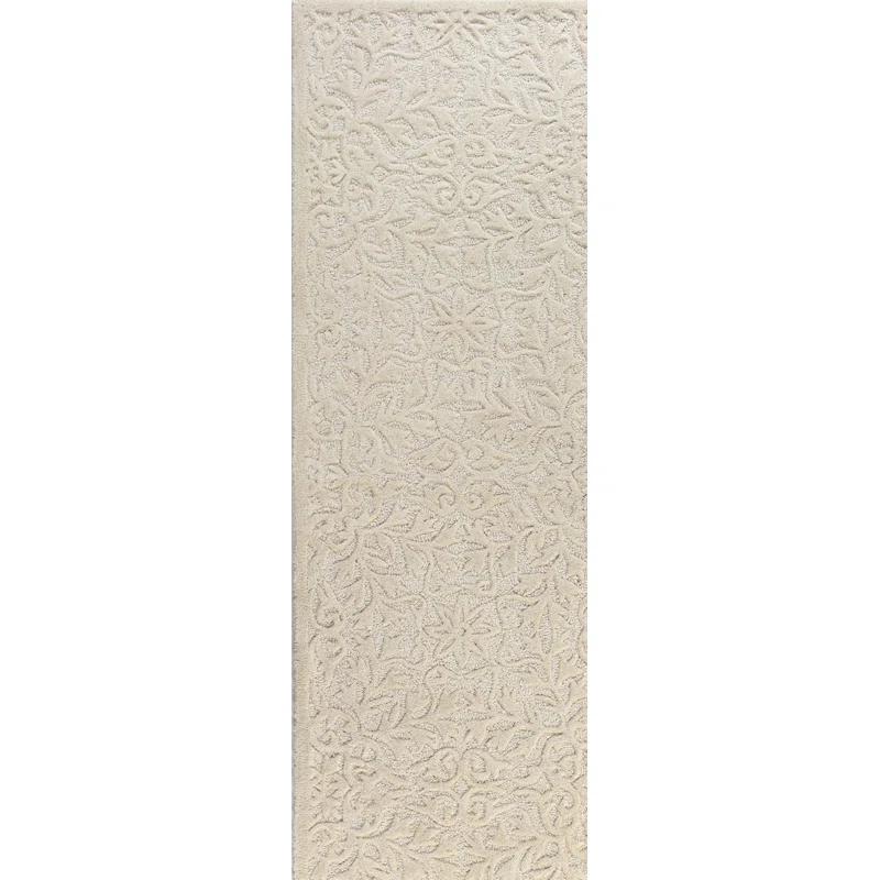 Darya Home Houston Collection Transitional Floral Area Rug Ivory