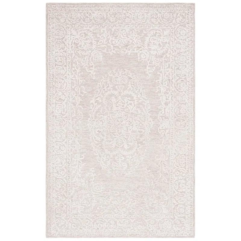 Bungalow Rose Precious Hand Tufted 60% Wool, 20% Bamboo Silk, 20% Cotton With Cotton Backing Oriental Rug