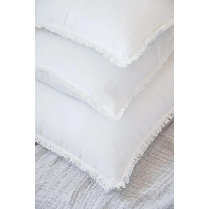 Anaya Fringed Feather Throw Pillow