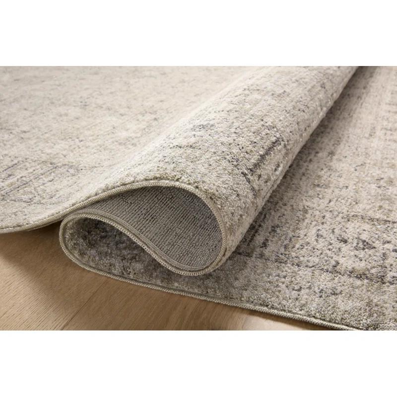 Taupe Dove 5'3" x 7'9" Power-Loomed Wool Blend Area Rug