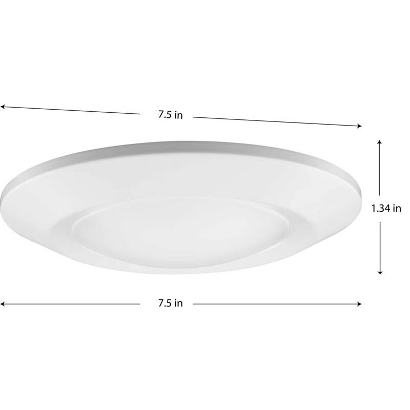 Intrinsic 8'' Contemporary White Aluminum LED Surface Mount Light