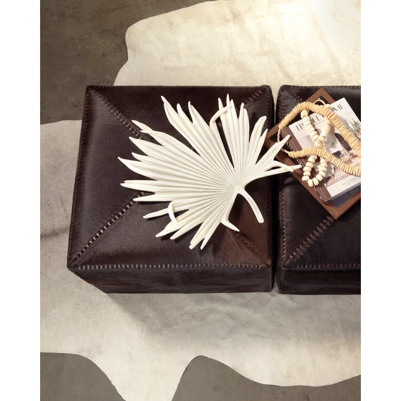 Leather Pouf