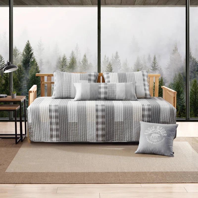 Eddie Bauer Eddie Bauer Fairview Grey Cotton 4 Piece Daybed Cover Set
