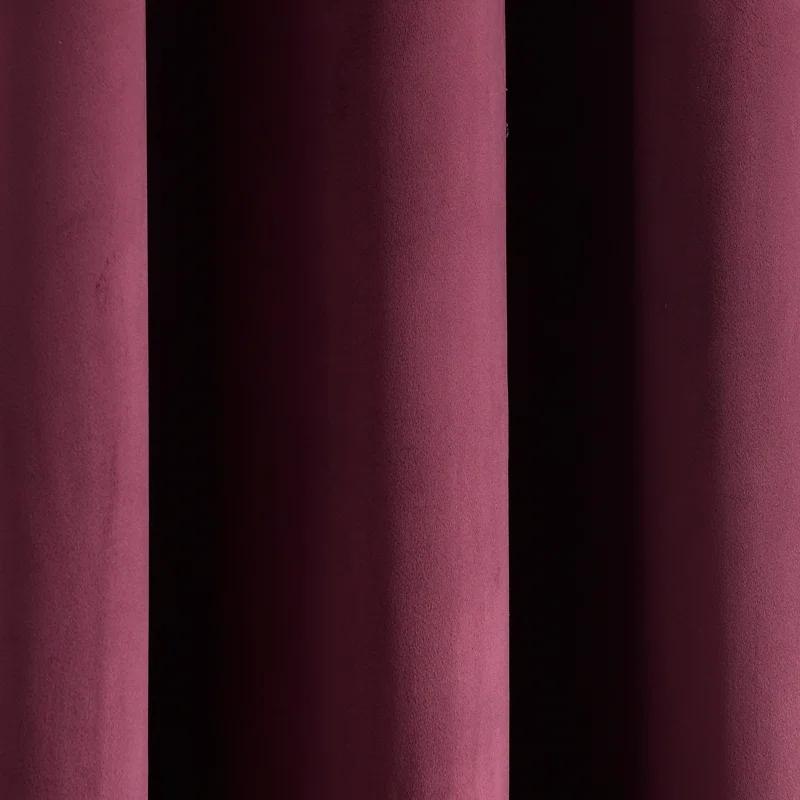 Prima Velvet Solid Blackout Polyester Curtain