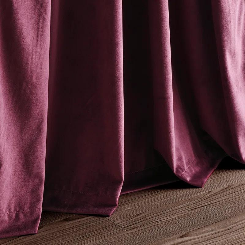 Prima Velvet Solid Blackout Polyester Curtain