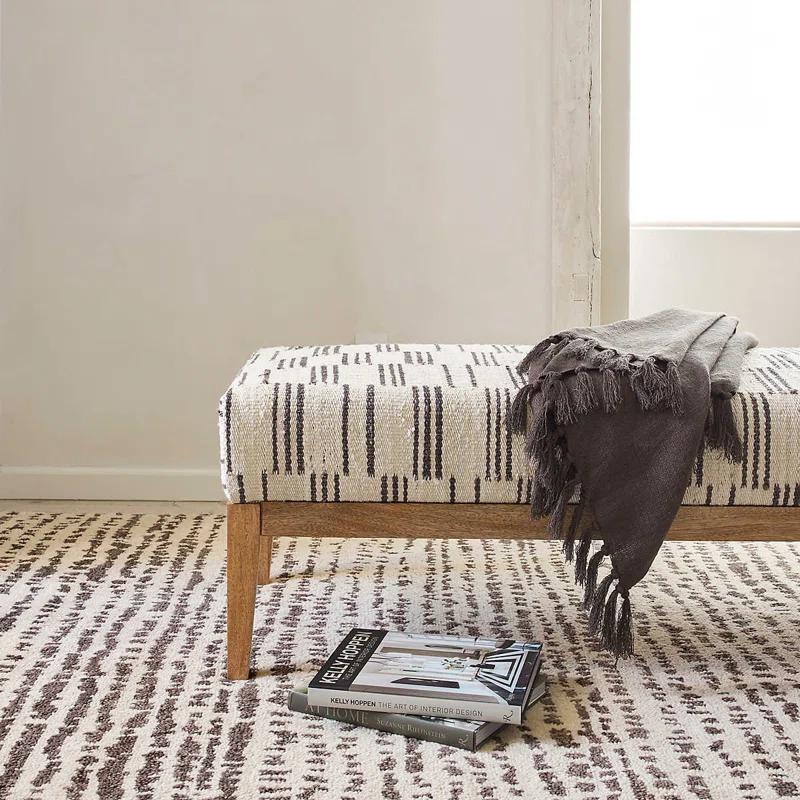 Evelyn Linen Iron Hand-Woven Throw Blanket by Marie Flanigan