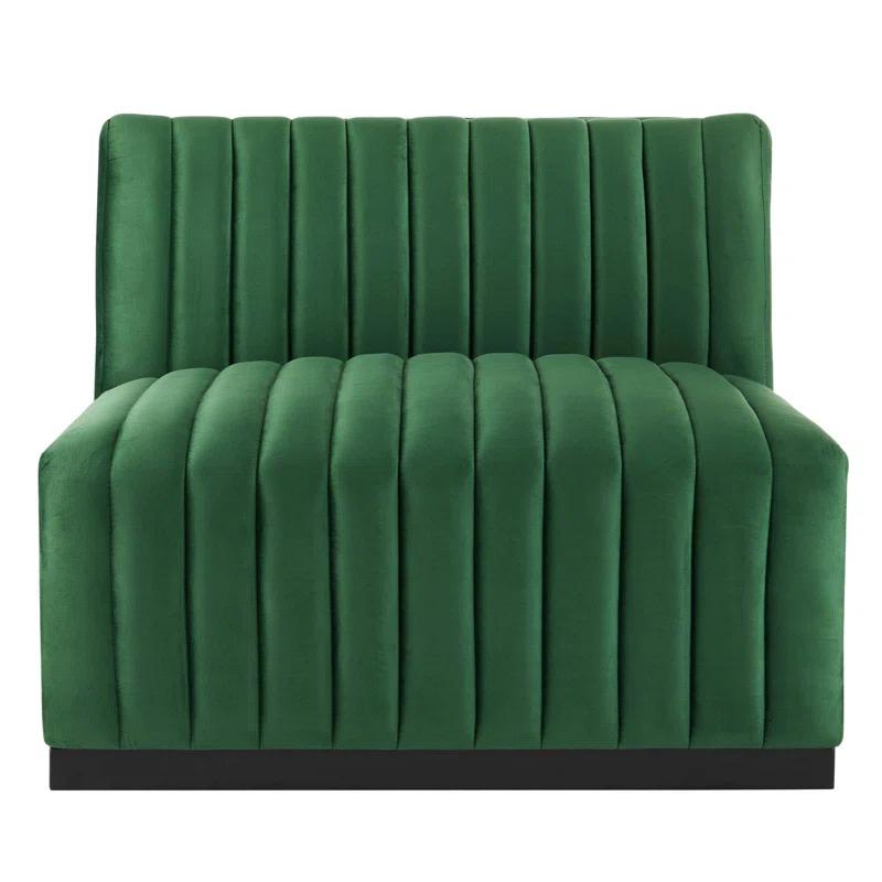 ESTETICA FURNITURE Modway Conjure Channel Tufted Performance Velvet 5-Piece Sectional