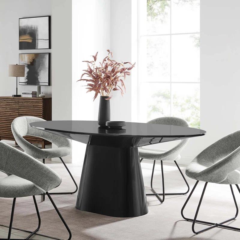 ESTETICA FURNITURE Modway Provision 75" Oval Dining Table & Reviews | Wayfair