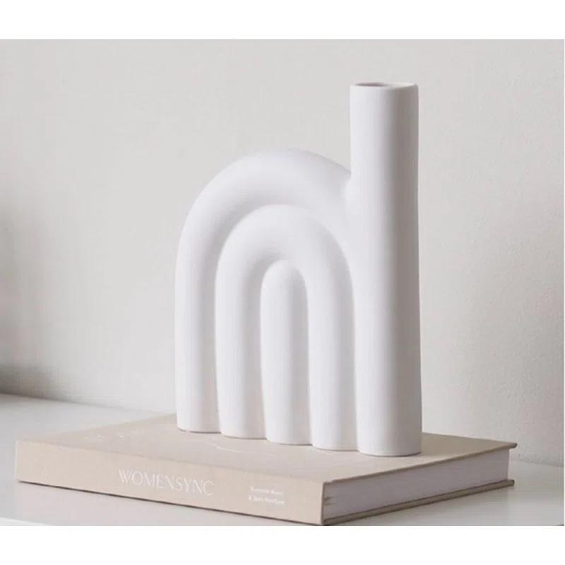 Organic White Ceramic Novelty Table Vase