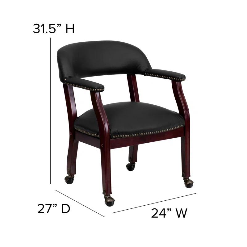 Flash Furniture Paulson Conference Chair with Accent Nail Trim and Casters