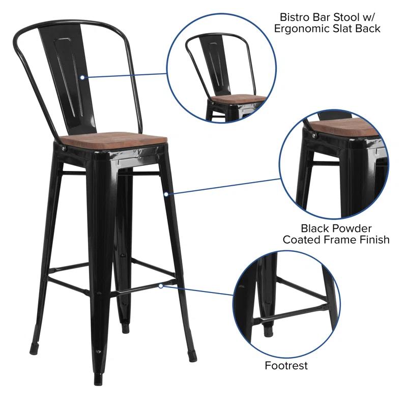 Flash Furniture Steel Outdoor Stool
