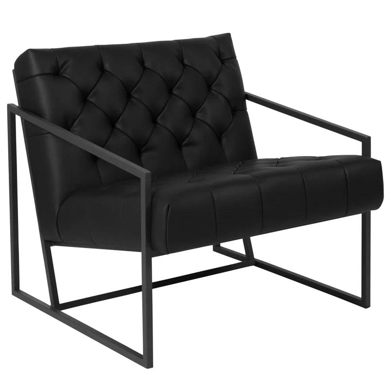 Flash Furniture Hercules Madison Bomber Jacket LeatherSoft Tufted Lounge Chair