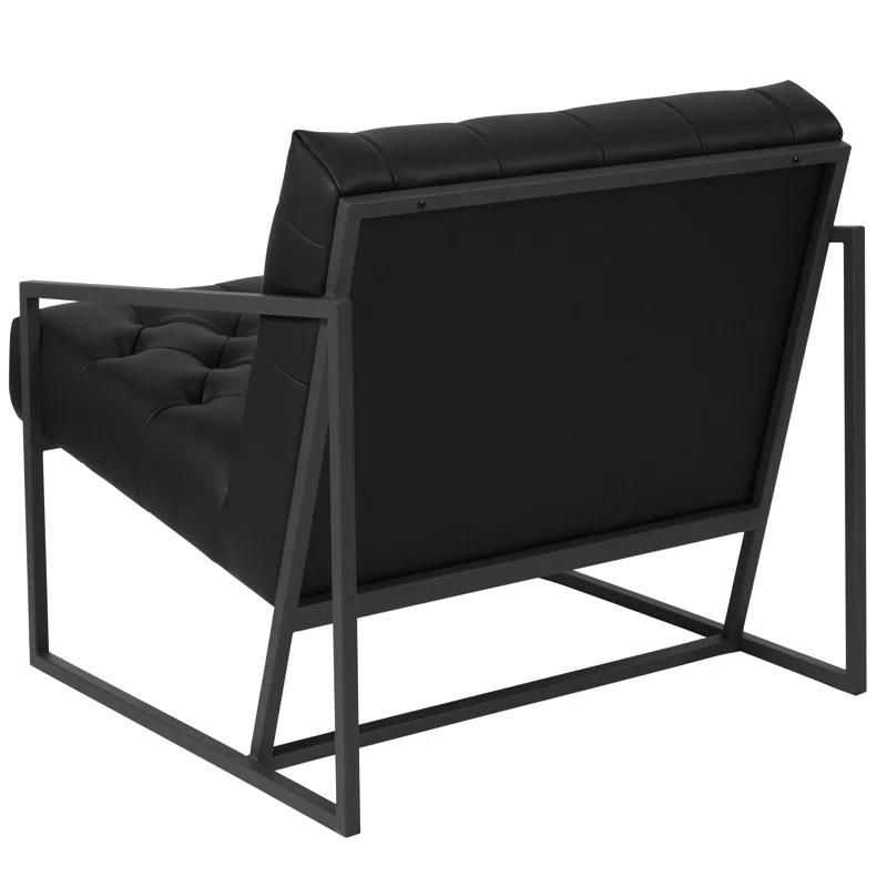 Flash Furniture Hercules Madison Bomber Jacket LeatherSoft Tufted Lounge Chair