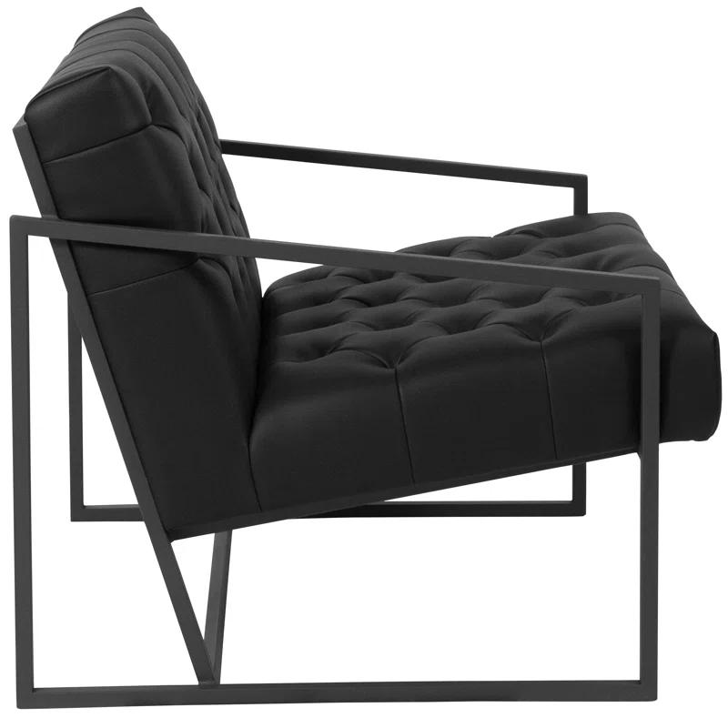 Flash Furniture Hercules Madison Bomber Jacket LeatherSoft Tufted Lounge Chair