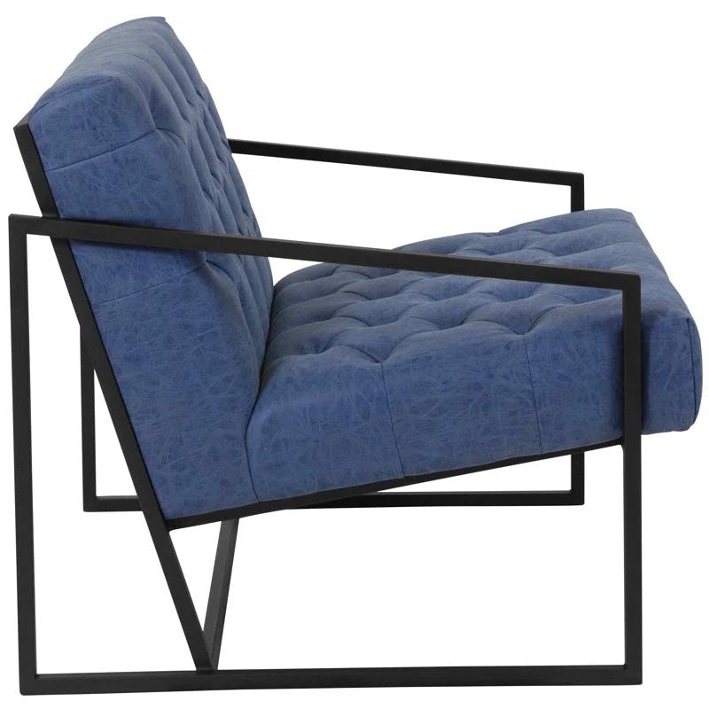 Flash Furniture Hercules Madison Bomber Jacket LeatherSoft Tufted Lounge Chair