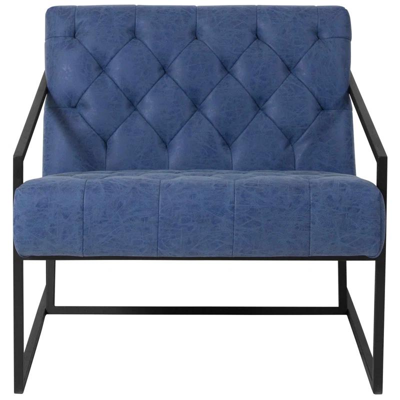 Flash Furniture Hercules Madison Bomber Jacket LeatherSoft Tufted Lounge Chair