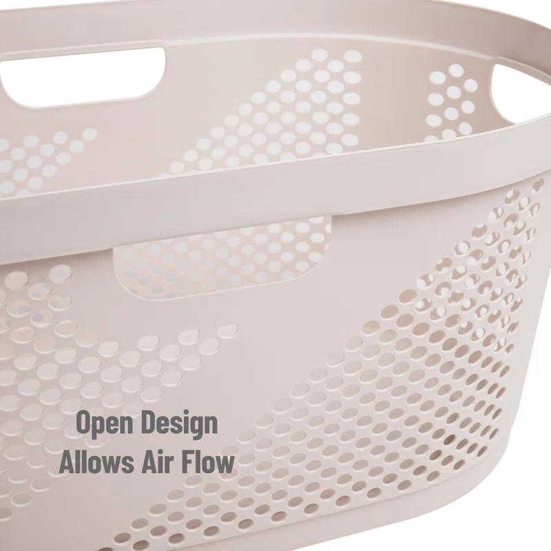 Mind Reader Mind Reader 40L Laundry Basket, Clothes Hamper, Ventilated, Plastic, 23"L x 14.5"W x 10.5"H, 2 Pack (Set of 2)
