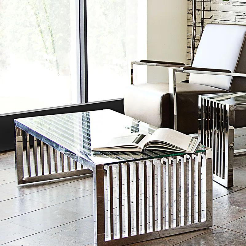 Diamond Sofa Soho Glass Top Single Coffee Table