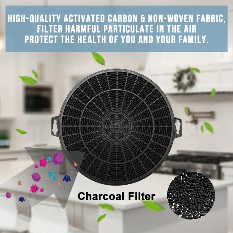 Range Hood Insert/Built-In 36 Inch, 6'''' Duct 3-Speeds 600 CFM Stainless Steel Vent Hood With LED Lights