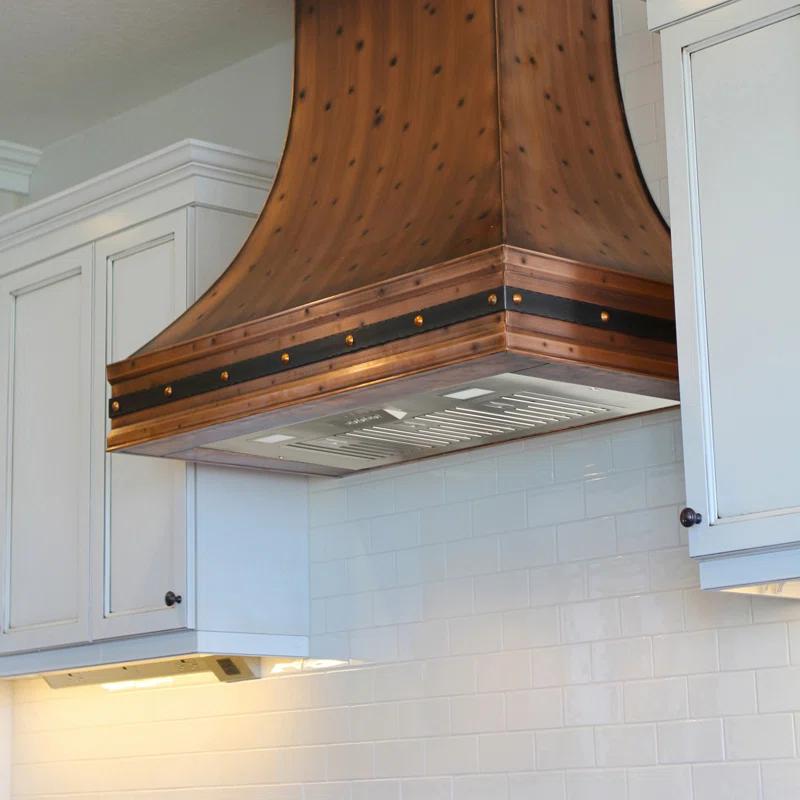 Range Hood Insert/Built-In 36 Inch, 6'''' Duct 3-Speeds 600 CFM Stainless Steel Vent Hood With LED Lights