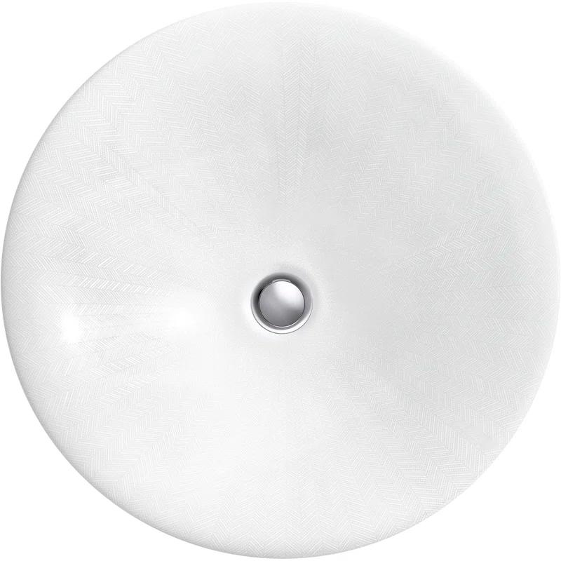 KOHLER Sartorial Herringbone Carillon ARTIST EDITIONS Round Wading Pool Bathroom Sink
