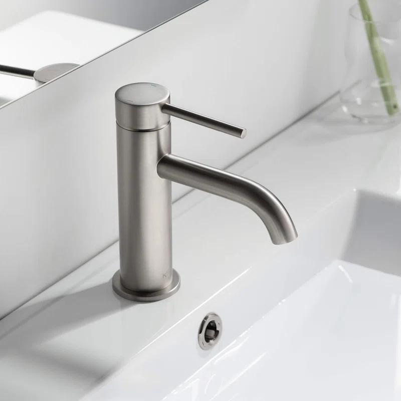 ErgoFlow Brushed Nickel Single-Handle Bathroom Faucet