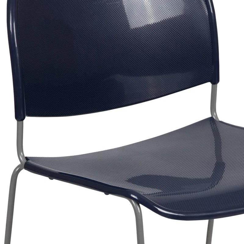 Flash Furniture Gaea 880 lb. Capacity Ultra-Compact Stack Chair with Metal Frame (Set of 5)