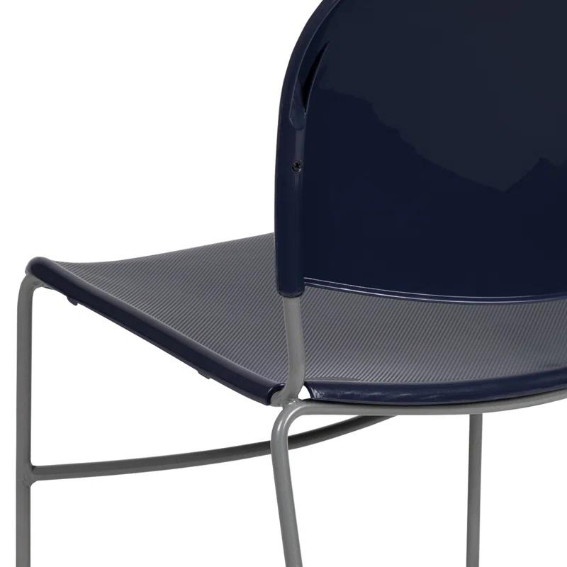 Flash Furniture Gaea 880 lb. Capacity Ultra-Compact Stack Chair with Metal Frame (Set of 5)
