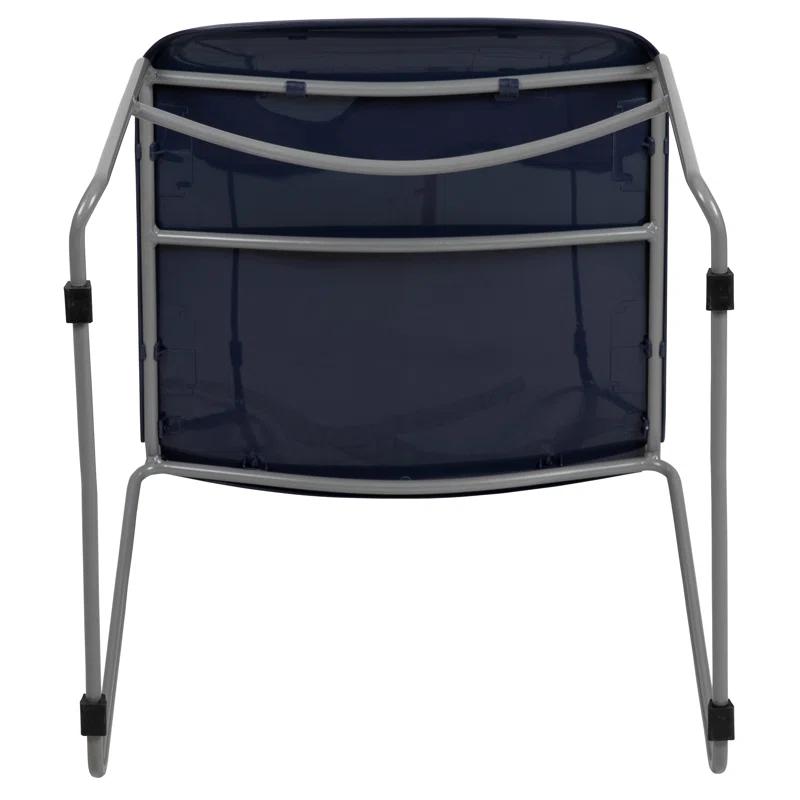 Flash Furniture Gaea 880 lb. Capacity Ultra-Compact Stack Chair with Metal Frame (Set of 5)