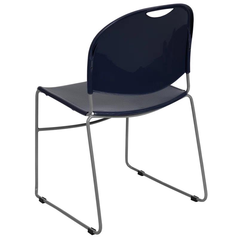 Flash Furniture Gaea 880 lb. Capacity Ultra-Compact Stack Chair with Metal Frame (Set of 5)