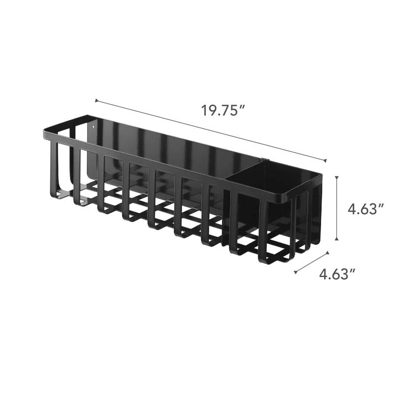 Yamazaki Home Yamazaki Home Magnet Kitchen Storage Basket - Utensil Wall Organizer, Steel, Sliding Divider