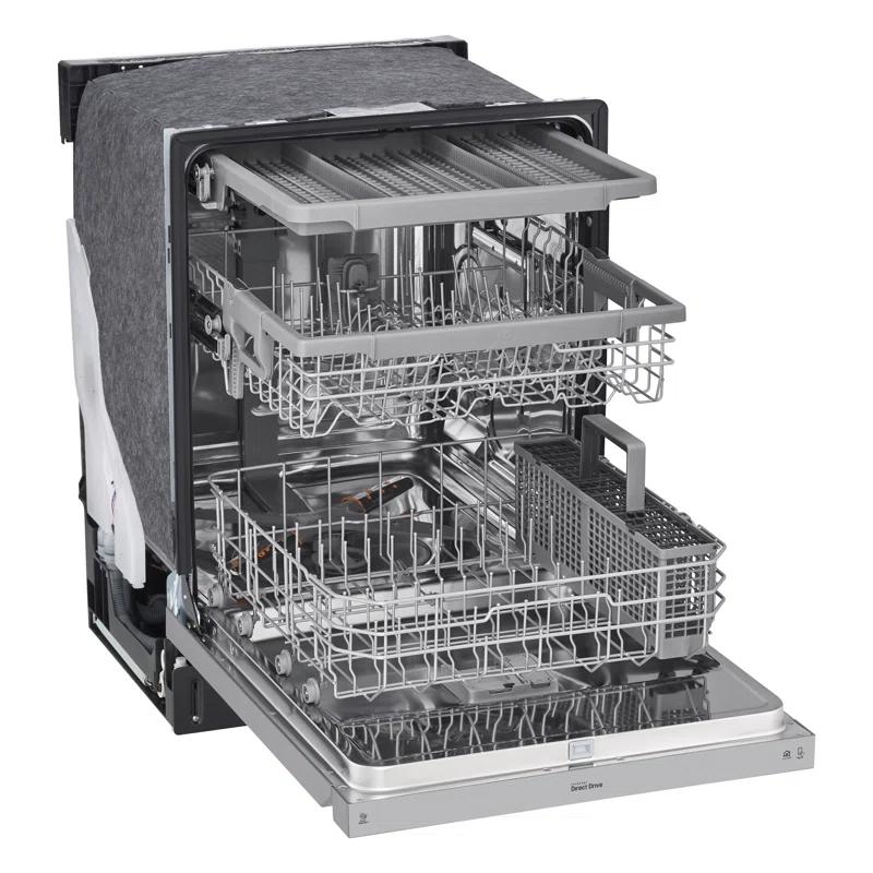 LG 24" QuadWash Dynamic Dry Energy Star Dishwasher in Printproof Stainless Steel
