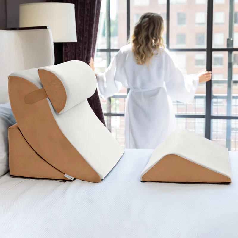 Kind Bed 4-Piece Orthopedic Support Wedge Pillow Comfort System