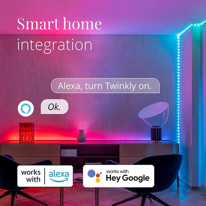 Twinkly Twinkly Smart Decoration 60 Multicolor LED App Controlled Dots Lights, Black