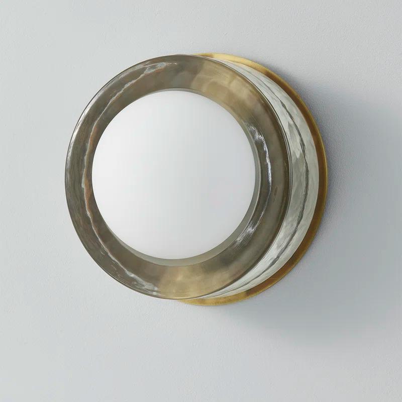 Ravi Round Sconce - Aged Brass