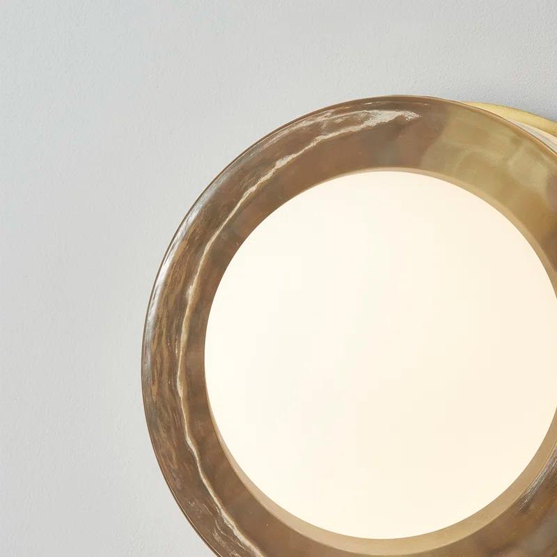 Ravi Round Sconce - Aged Brass