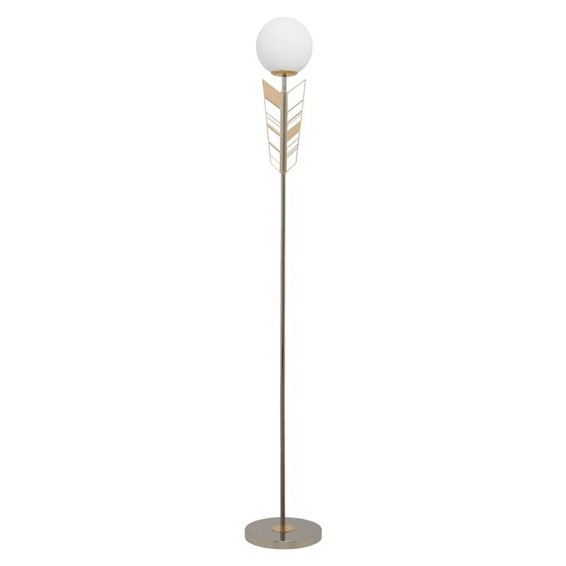 Elegance 65.5'' Gold and Silver Arrow Candlestick Floor Lamp