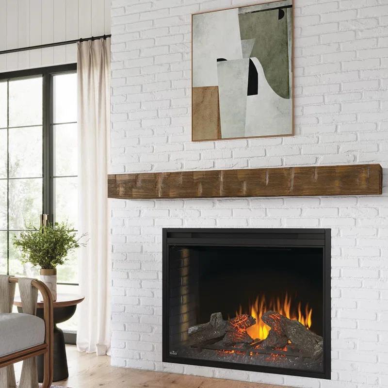 Mantel Directs Country Living Wood Fireplace Mantel Shelf - Bodie Rustic Hand Distressed Pine With Worn, Reclaimed Log Look; For Fireplaces, Hearths & Décor