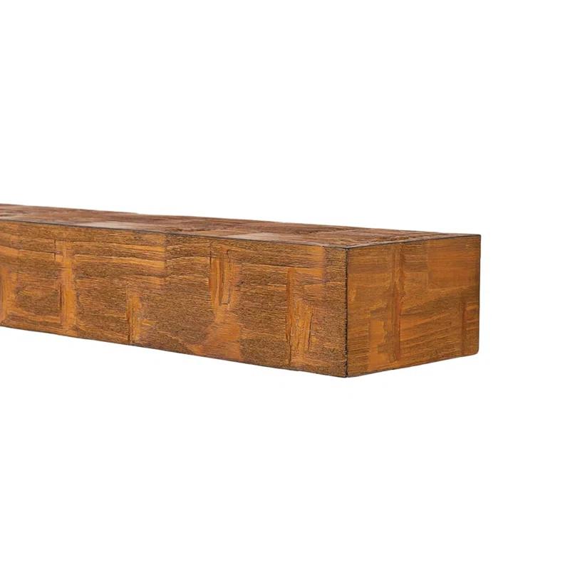 Mantel Directs Country Living Wood Fireplace Mantel Shelf - Bodie Rustic Hand Distressed Pine With Worn, Reclaimed Log Look; For Fireplaces, Hearths & Décor