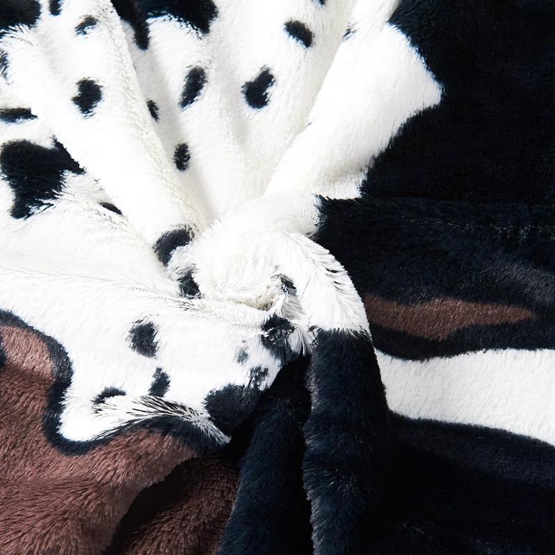 Cozy Critter Double-Sided Faux Fur & Fleece Kids' Throw, 50" x 60"